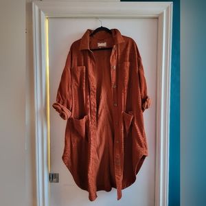 Anthropologie Corduroy Shacket